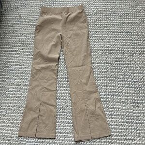 Tan suede flare‎ pants  High Rise spandex 🖤